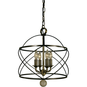 Nantucket 4 Light 13 inch Mahogany Bronze Mini Chandelier Ceiling Light in Without Shade