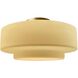 Radiance Collection - Tier 1 Light 16.5 inch Muted Yellow and Brushed Brass Semi-Flush Ceiling Light in Replaceable Bulb, 16.5W x 8H, Form+Finish+Function