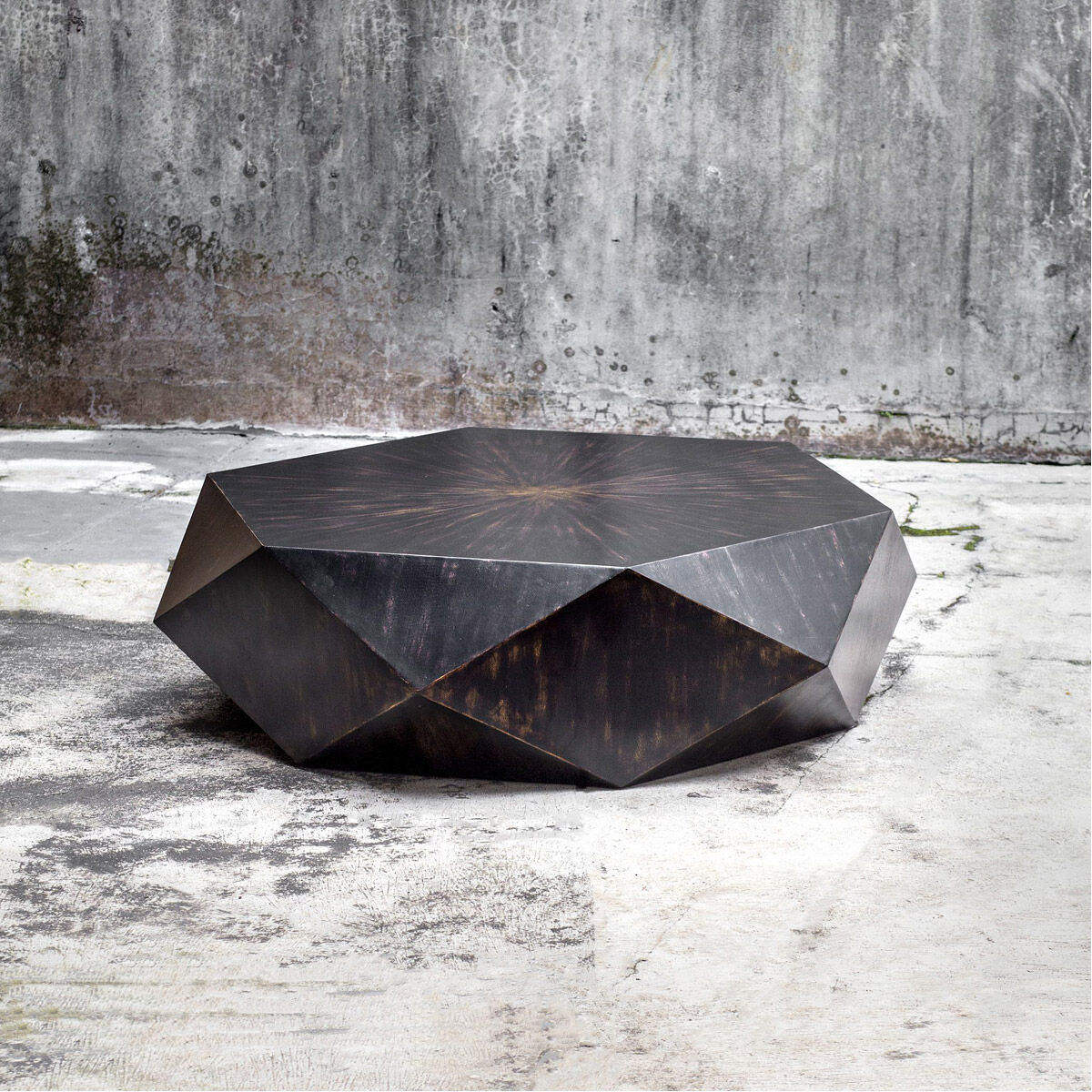 Volker 49.8 X 13.8 inch Mango Veneer with Worn Black and Honey Coffee Table