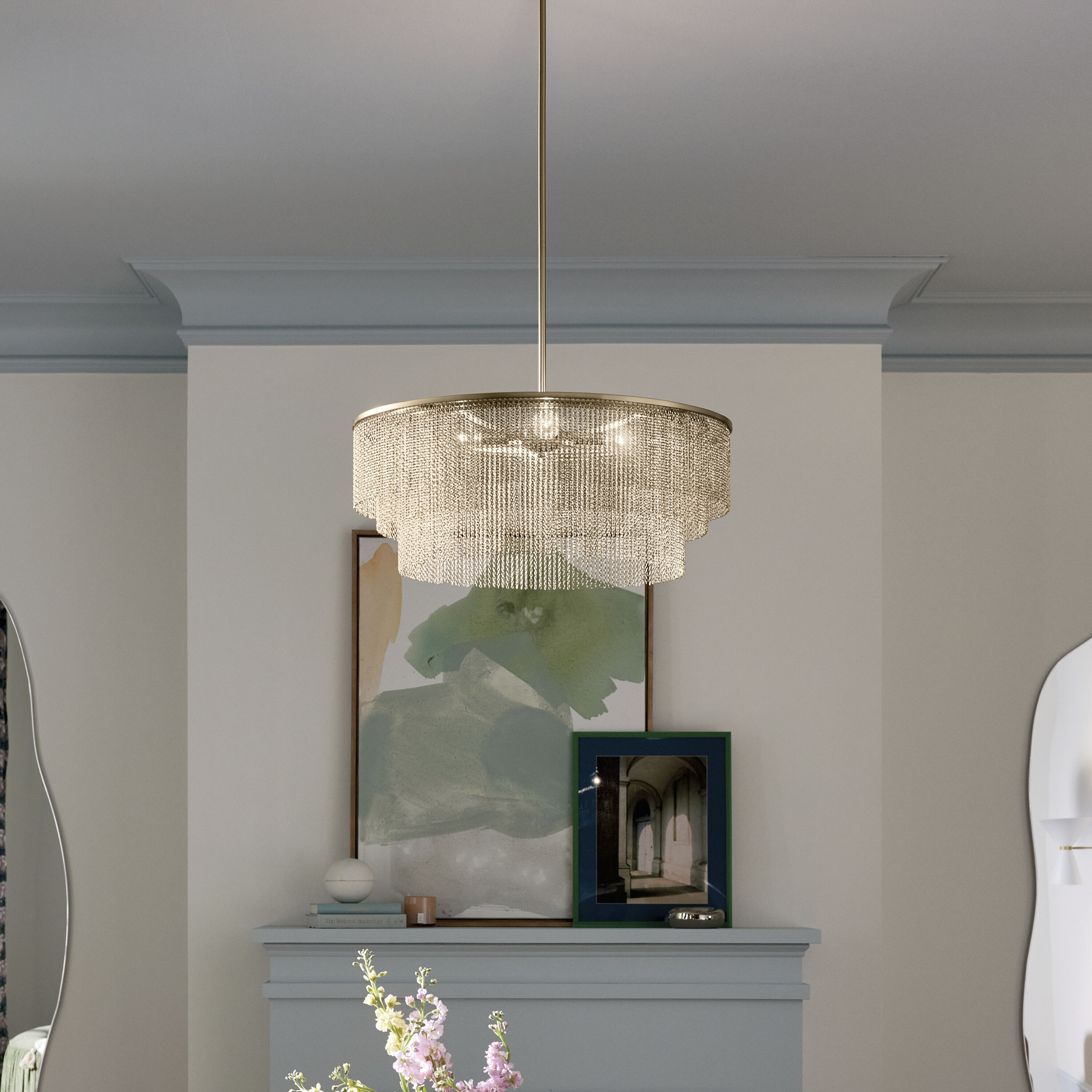 Khaite 4 Light Champagne Bronze Chandelier Ceiling Light