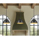 Vega 1 Light 12 inch Matte Black Pendant Ceiling Light