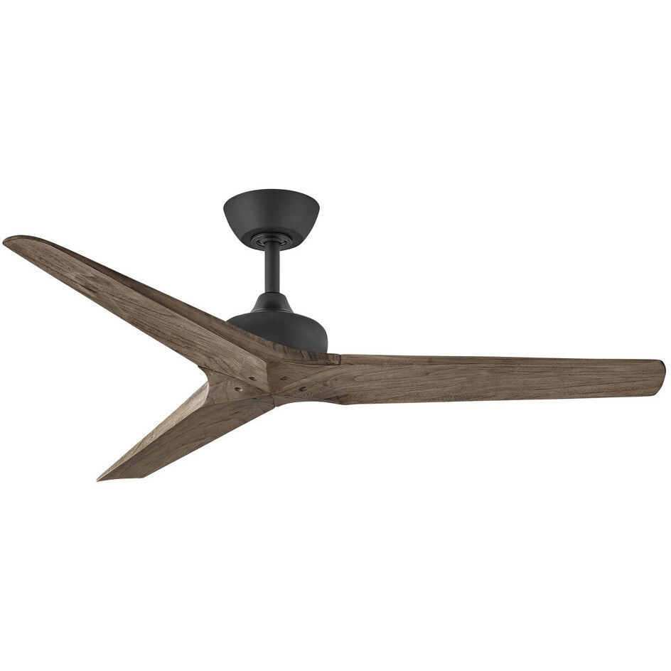 Chisel 52 inch Matte Black with Walnut Blades Fan