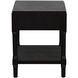 Samantha 20 X 15.75 inch Black and Antique Gold Accent Table