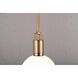 Forked LED 11.42 inch Brass Pendant Ceiling Light