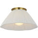 Amber Lewis Bradley LED 18 inch Hand-Rubbed Antique Brass Flush Mount Ceiling Light