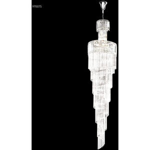 Contemporary Europa Silver Large Entry Crystal Chandelier Ceiling Light