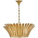 Reina 3 Light 25.5 inch Distressed Brass Chandelier Ceiling Light