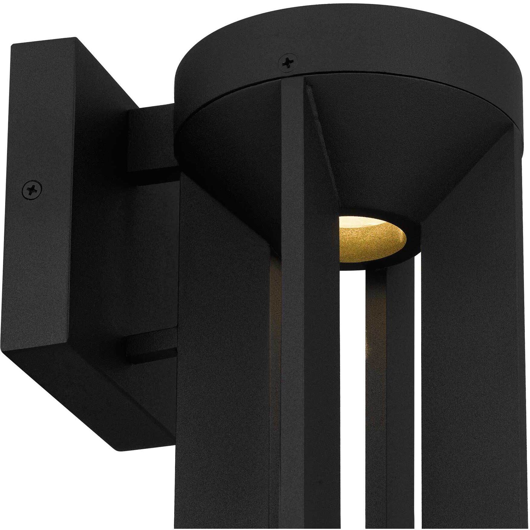 Aura LED 12.13 inch Sand Black Outdoor Wall Sconce