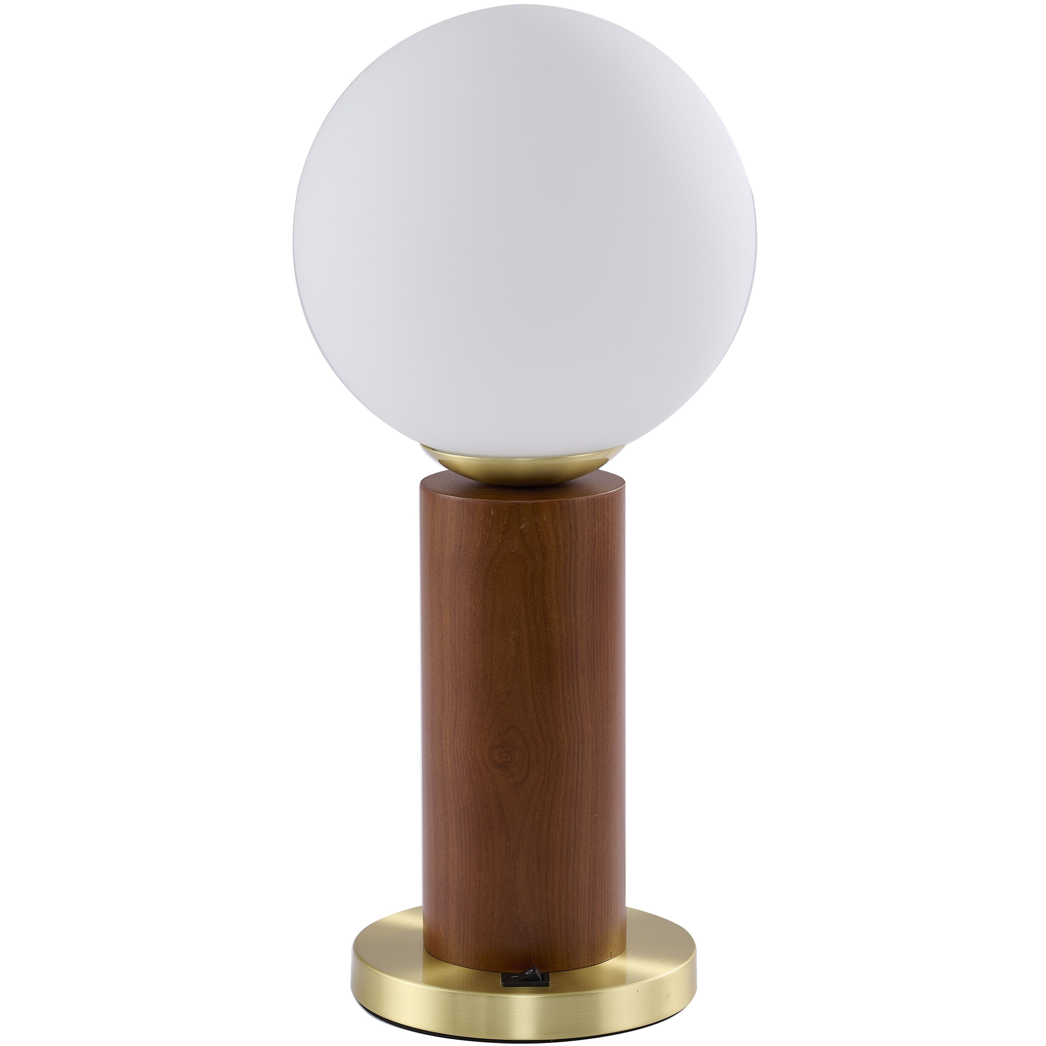 Canada 17 inch 60.00 watt Dark Oak and Satin Brass Table Lamp Portable Light