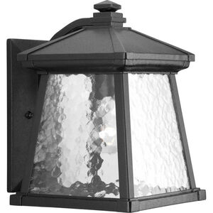 Idina 1 Light 12 inch Textured Black Outdoor Wall Lantern, Medium