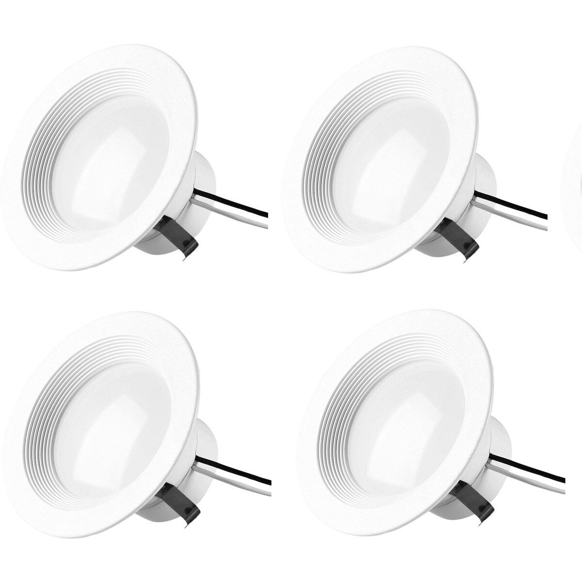 R412 Series LED Matte White Retrofit Recessed Light, Pack of 4