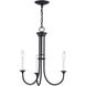 Meadowview 3 Light 18 inch Matte Black Chandelier Ceiling Light