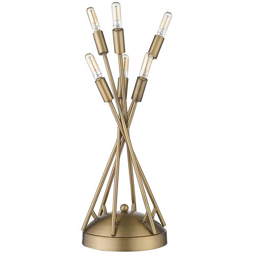 Perret 19 inch 40.00 watt Aged Brass Table Lamp Portable Light