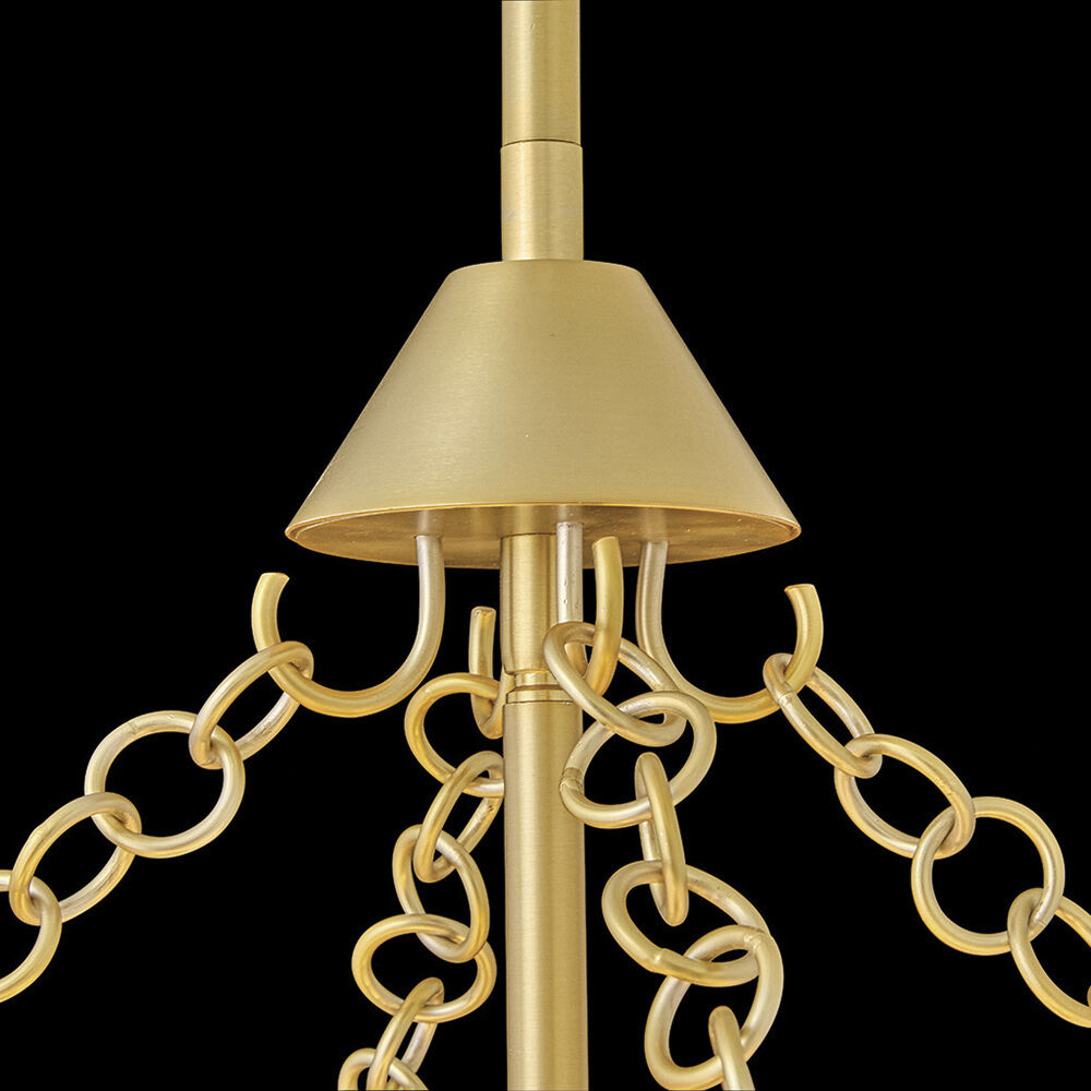 Veleta 8 Light 36 inch Lacquered Brass Chandelier Ceiling Light, Drum