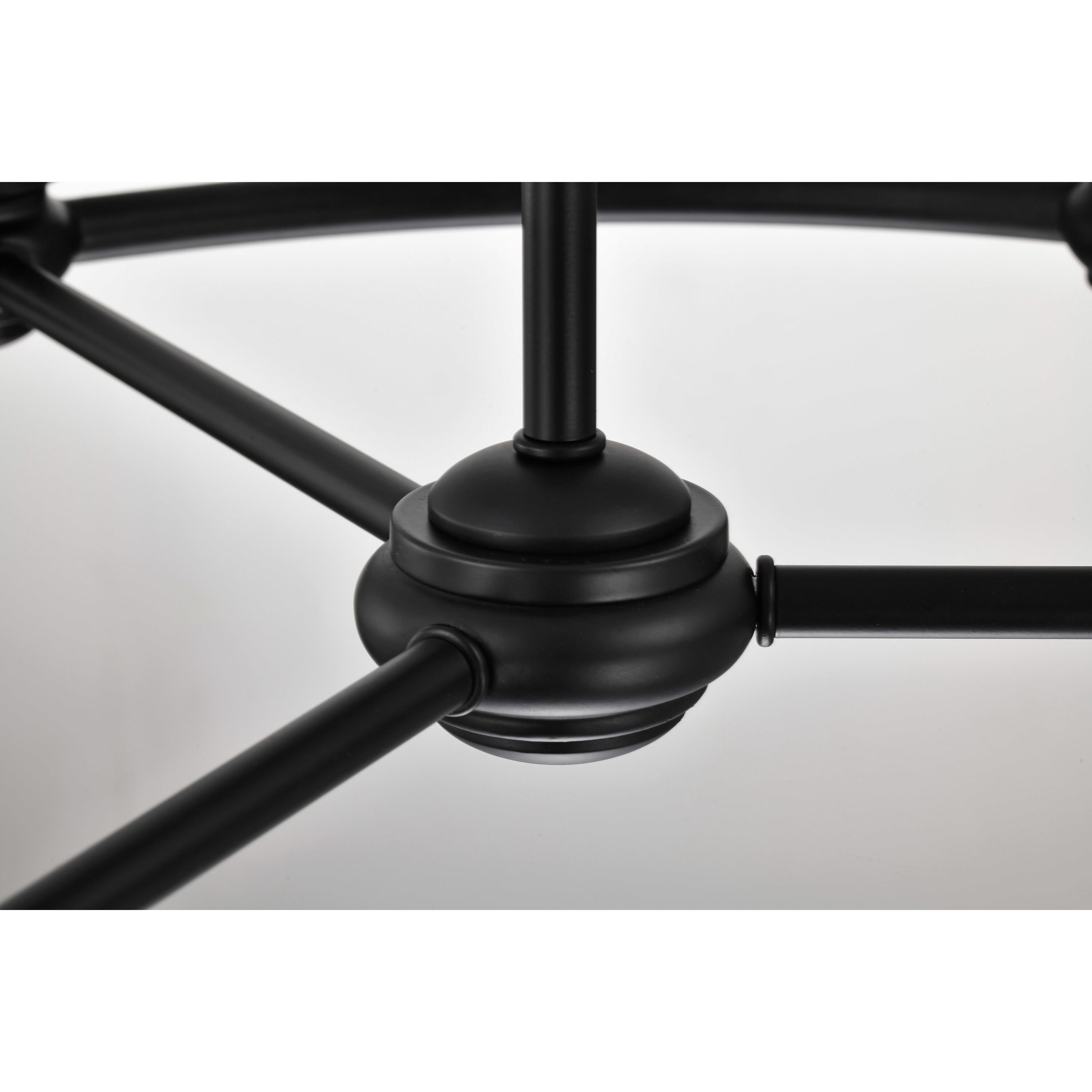 Russel 6 Light 28 inch Matte Black Chandelier Ceiling Light