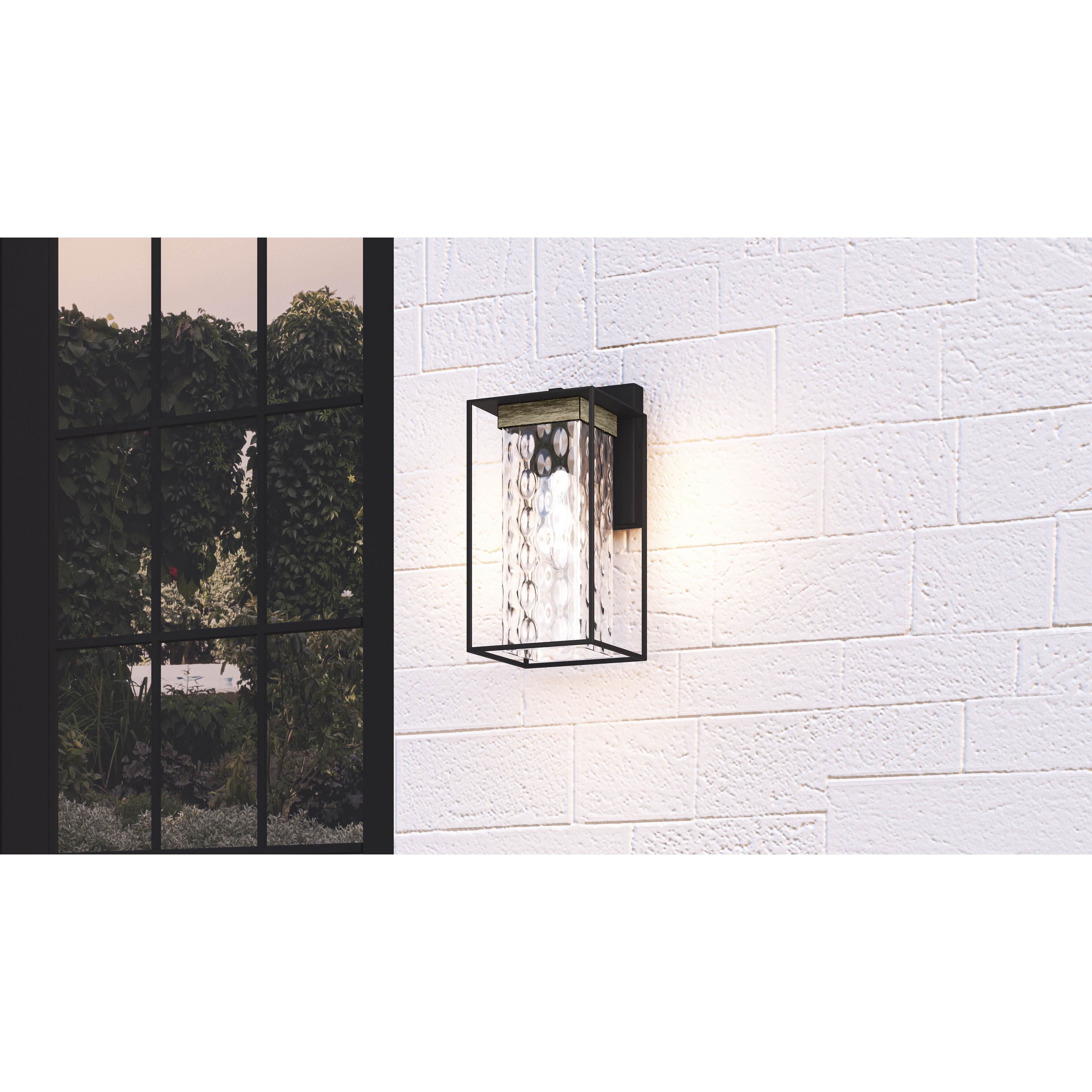 Longwood 1 Light 12 inch Matte Black Outdoor Wall Lantern