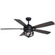 Barnes 21.26 inch Matte Black with Chestnut-Black Chestnut Blades Ceiling Fan