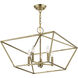 Devone 5 Light 22 inch Antique Brass Chandelier Ceiling Light