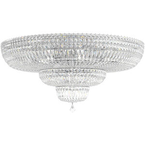 Petit Crystal Deluxe 27 Light Polished Silver Flush Mount Ceiling Light in Optic