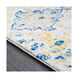 Channing 87 X 63 inch Teal/Saffron/Ivory/Light Gray/Bright Yellow Rugs, Rectangle