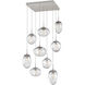 Cosmos LED LED 32 inch Beige Silver Chandelier Ceiling Light, Square Multi-Port