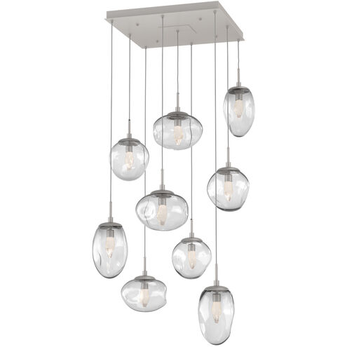 Cosmos LED LED 32 inch Beige Silver Chandelier Ceiling Light, Square Multi-Port