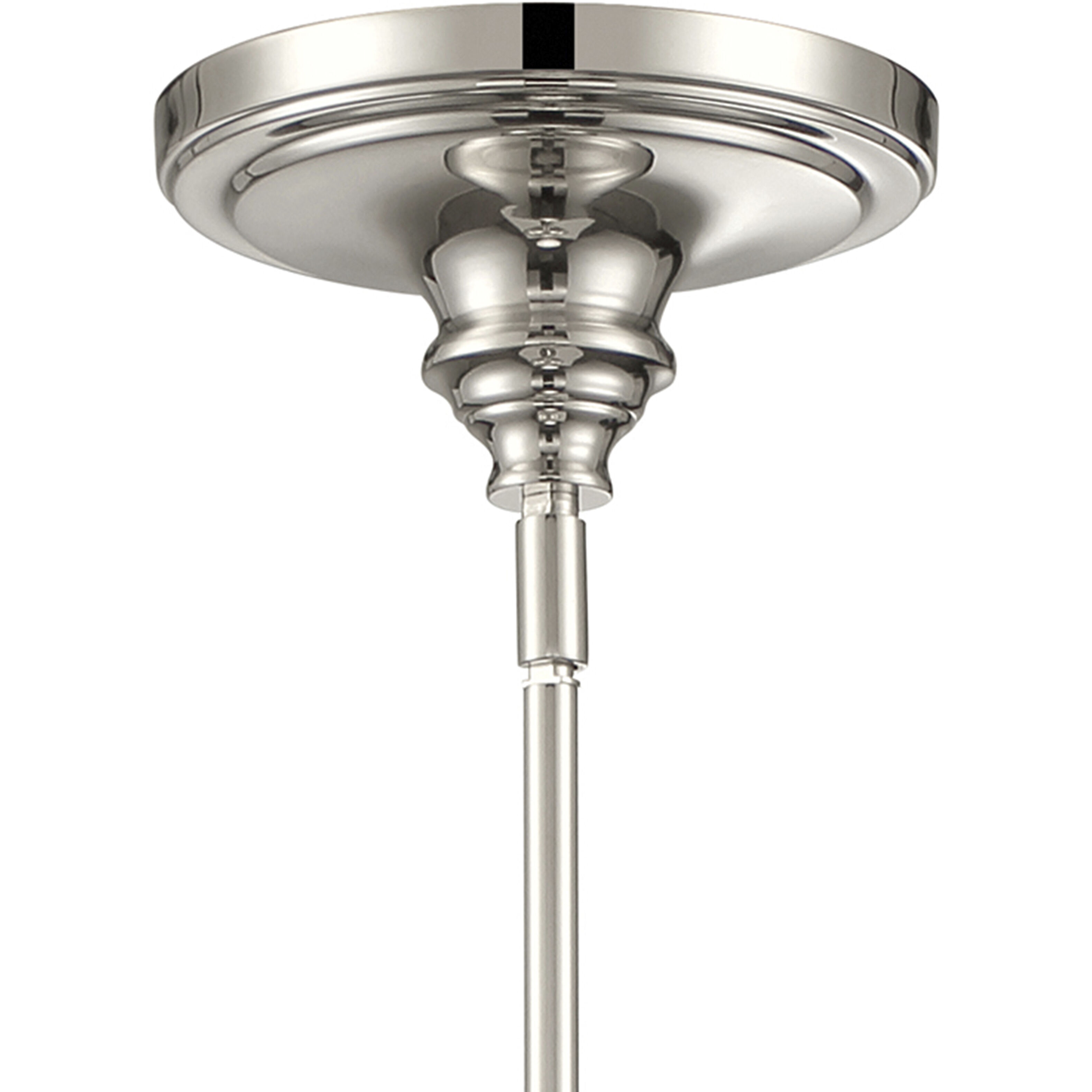 Emma 1 Light 12 inch Polished Nickel Pendant Ceiling Light
