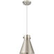 Newton Cone 1 Light 8 inch Satin Nickel Pendant Ceiling Light