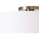 Stretch 1 Light 18 inch Weathered Brass Flush Mount Ceiling Light