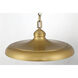 Crowne 1 Light 16 inch Legacy Brass Pendant Ceiling Light