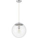 Gaze 1 Light 14 inch Chrome Pendant Ceiling Light