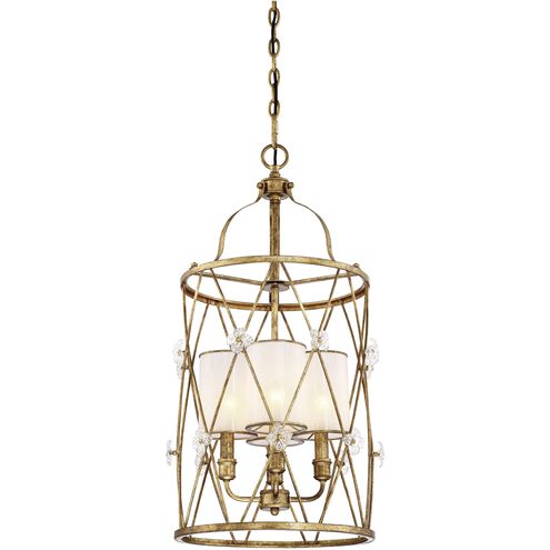 Victoria Park 3 Light 15 inch Elara Gold Pendant Ceiling Light