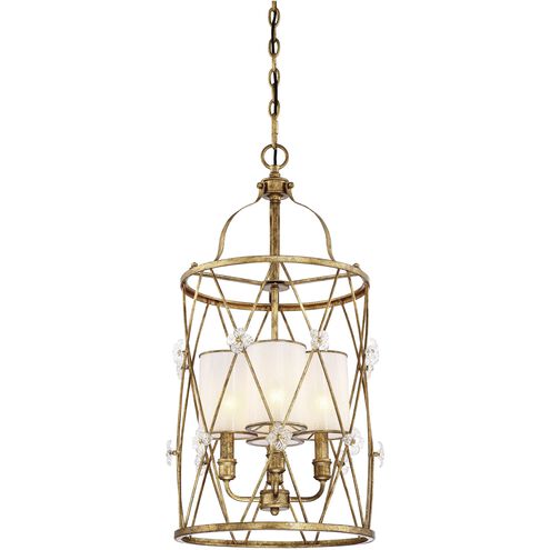 Victoria Park 3 Light 15 inch Elara Gold Pendant Ceiling Light