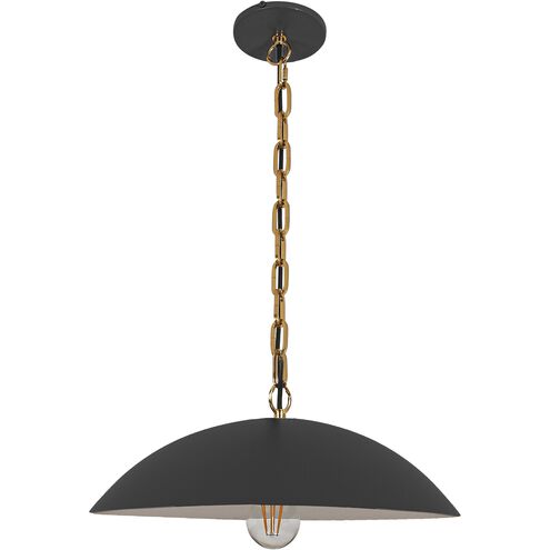 Ofelia 1 Light 15.75 inch Matte Black/Aged Brass Pendant Ceiling Light in Matte Black and Aged Brass