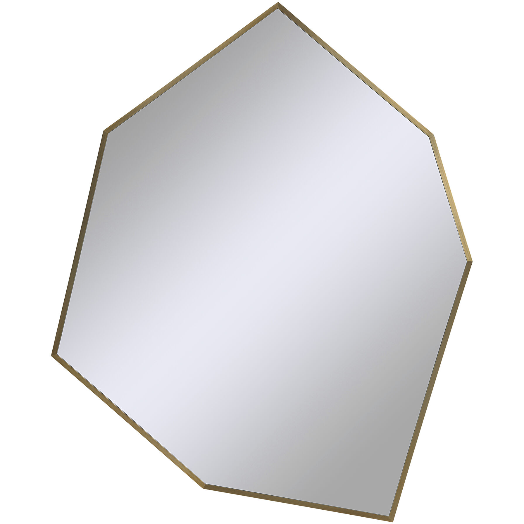 Devika 41 X 31 inch Clear and Satin Brass Wall Mirror