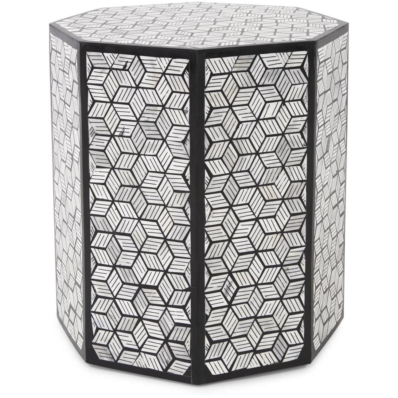 Avanti 18 X 16 inch Black and White End Table