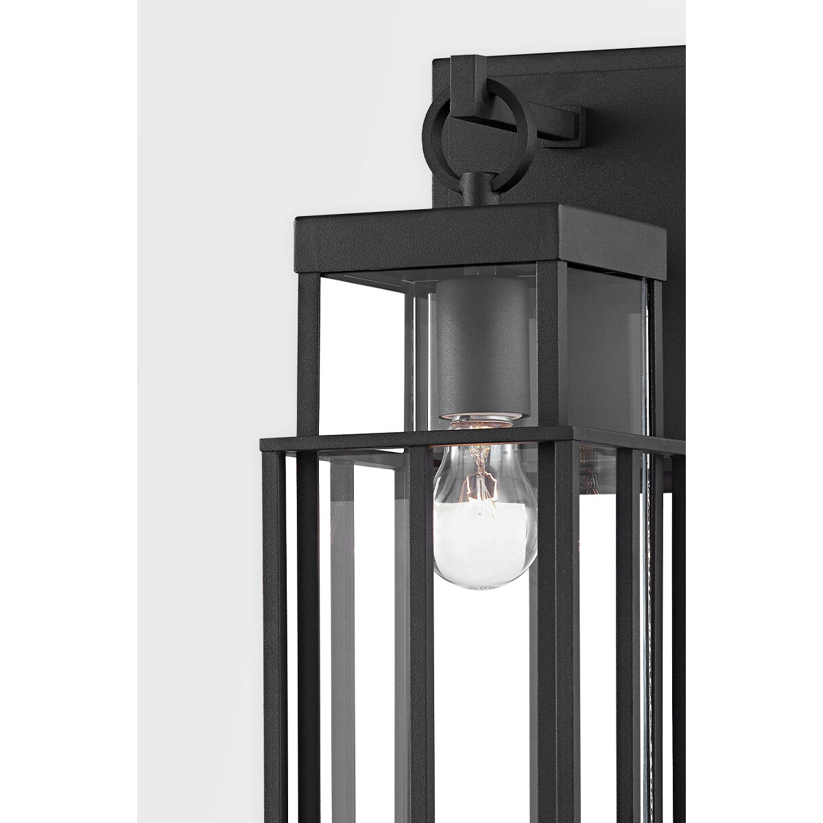 Longport 1 Light 16 inch Textured Black Outdoor Wall Sconce