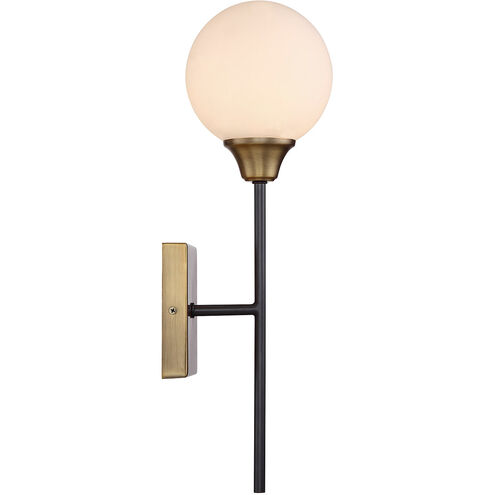 Mid-Century Modern 1 Light 5.75 inch Oiled Rubbed Bronze with Natural Brass Wall Sconce Wall Light