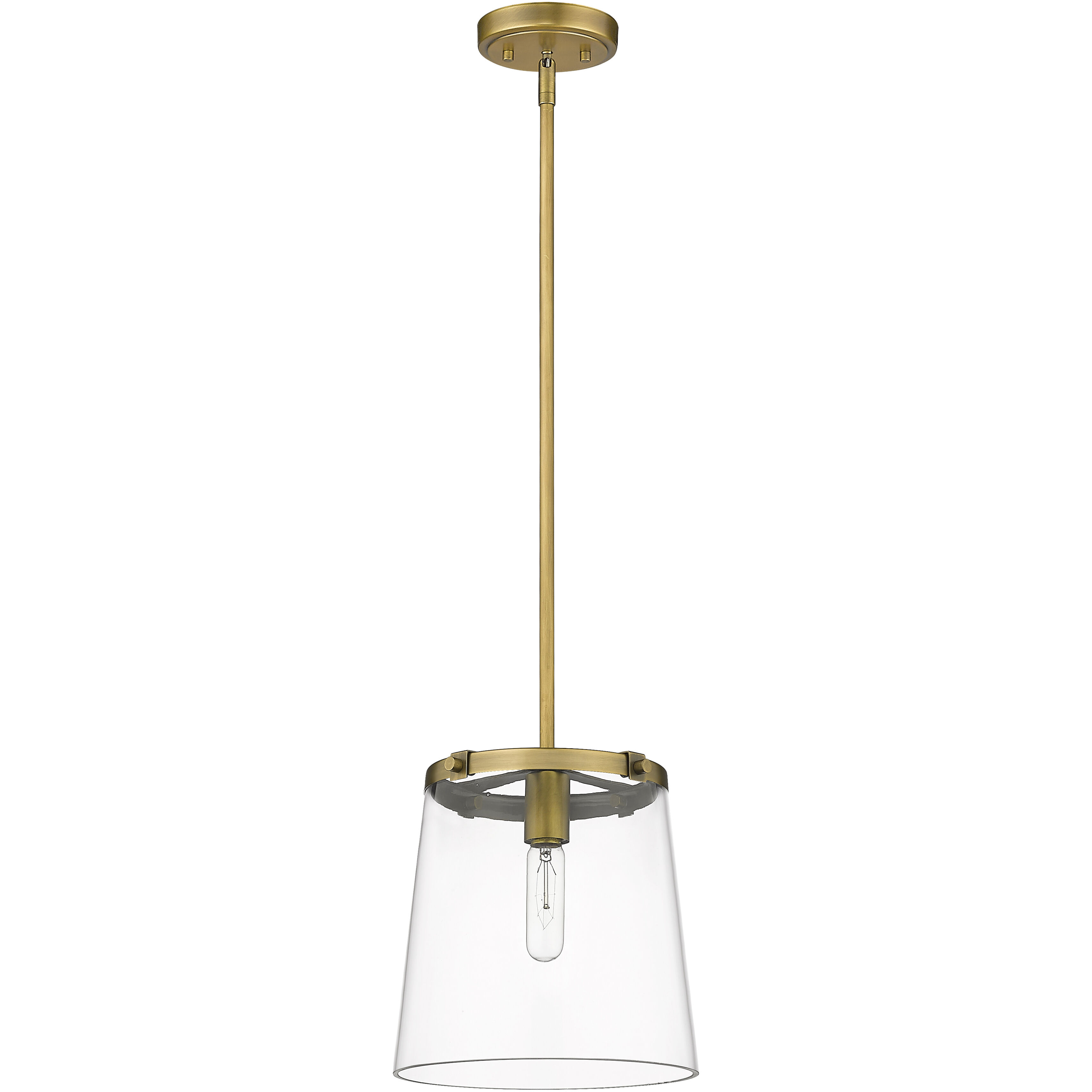 Callista 1 Light 10 inch Rubbed Brass Pendant Ceiling Light