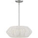 Lisa McDennon Luca 3 Light 21.25 inch Polished Chrome Indoor Chandelier Ceiling Light, Convertible to Semi-Flush