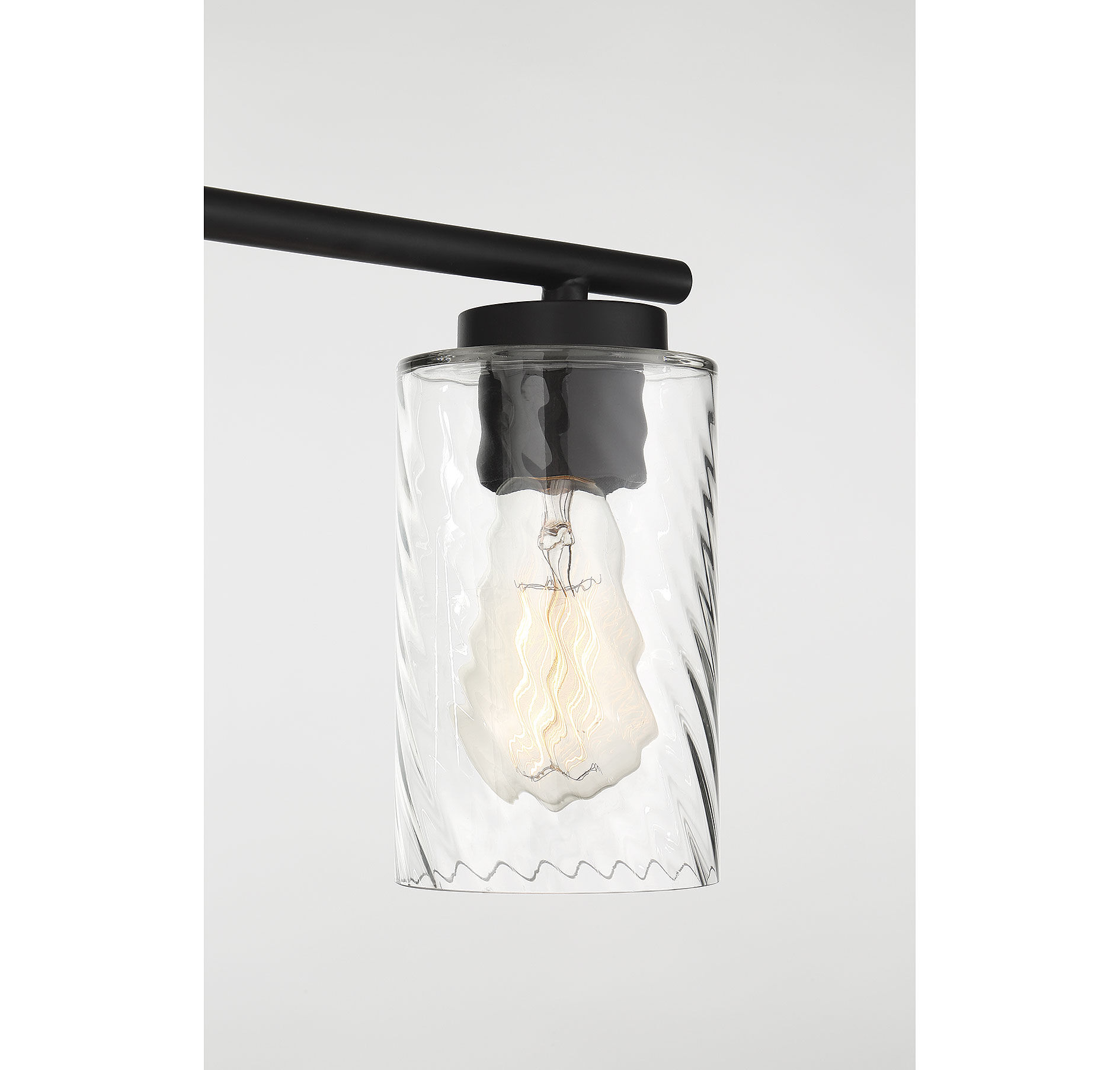 Transitional 4 Light 32 inch Matte Black Bathroom Vanity Light Wall Light