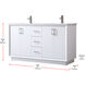 Hayes 60 X 22 X 35 inch White Vanity Sink Set