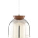 Fabiolus 1 Light 6 inch Nickel and Brown Pendant Ceiling Light