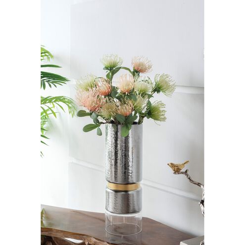 Halloway 17.1 X 5.9 inch Candleholder in Silver