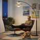 Palm Springs 87 inch 100 watt Gunmetal and Black Arc Floor Lamp Portable Light