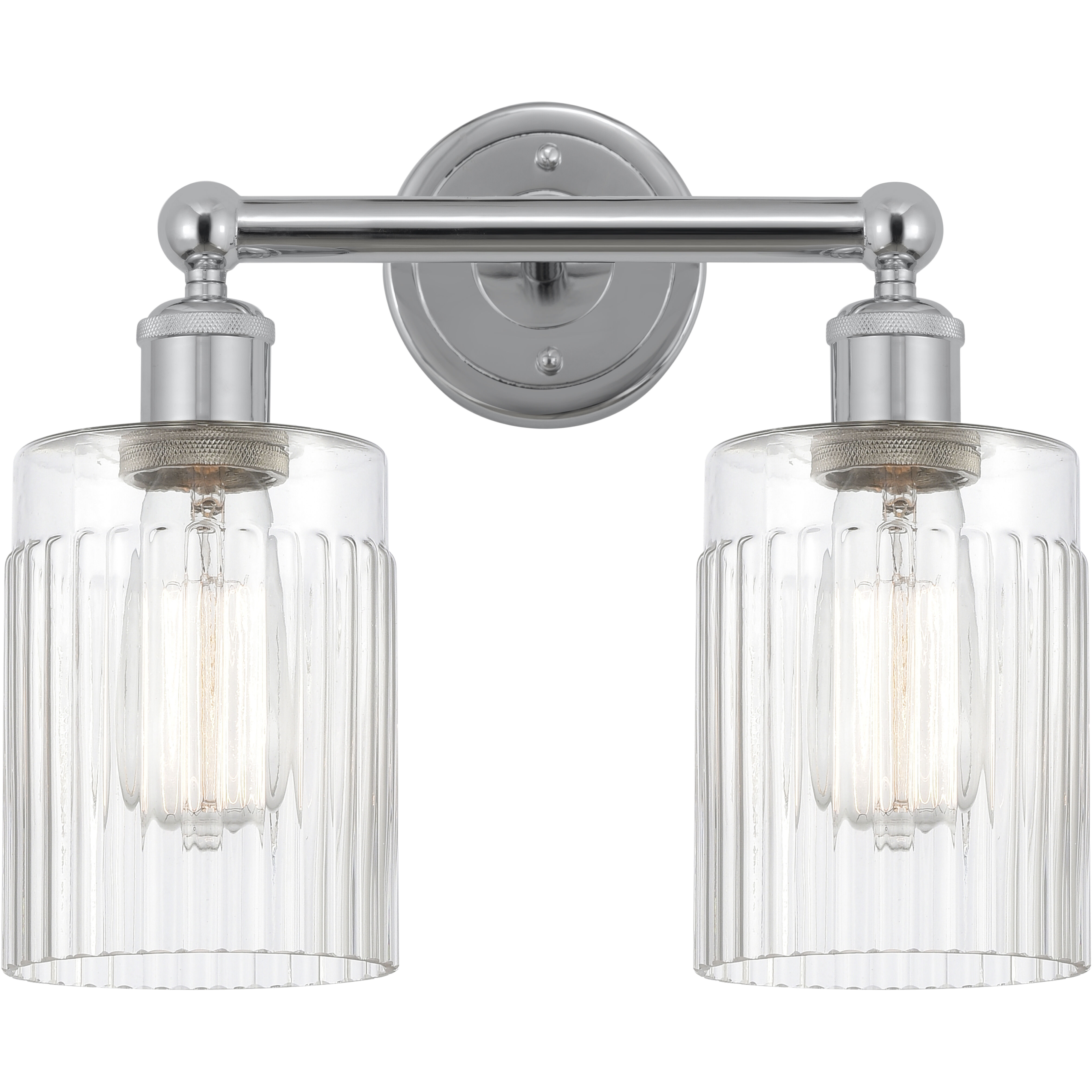 Edison Hadley 2 Light 14 inch Polished Chrome Bath Vanity Light Wall Light in Clear Glass