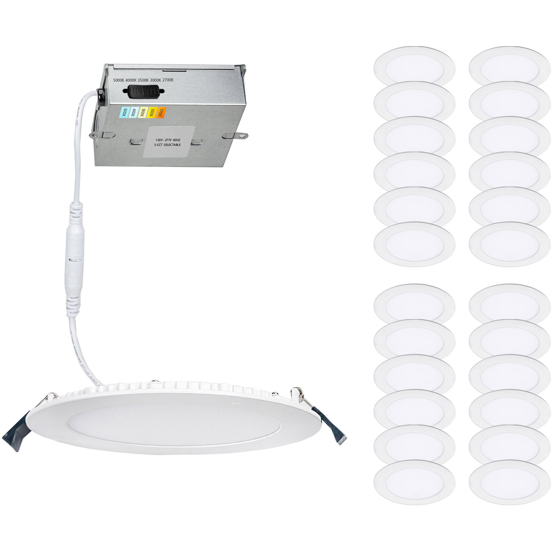 Lotos LED White Complete Kit Recessed Lighting