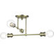 Delacroix 4 Light 17 inch Antique Brass Semi-Flush Ceiling Light