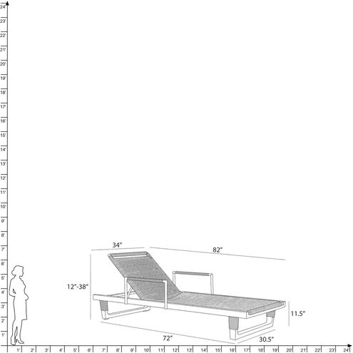 Daytona Buff and Blackened Bronze Outdoor Chaise