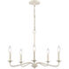 Quinn 5 Light 23.75 inch Antique White Chandelier Ceiling Light